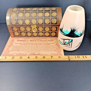 RW Adamson Native American Pottery Vase Signed Cedar Mesa Paper COA Utah USA